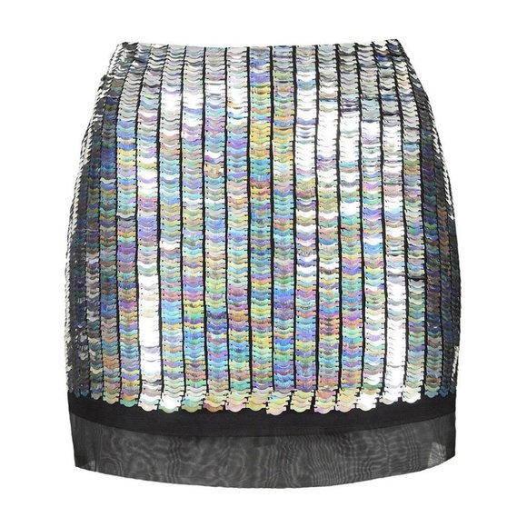 🏷️SALE🏷️Rare Topshop Armor Sequin Pelmet Skirt ASO Taylor Swift FLAWED - Picture 6 of 13